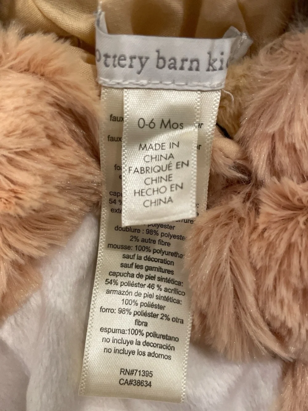 Pottery Barn Baby Lion Halloween Costume NWT Size 0-6 Months